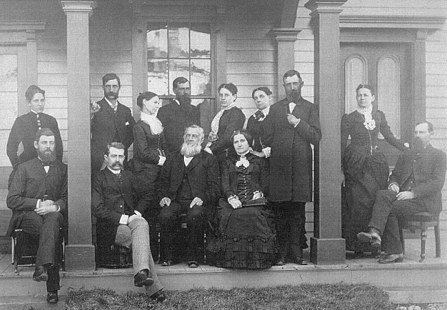 JOHN AND MARTHA LENS HOSSACK FAMILY IN 1883